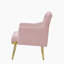 PINK velvet armchair with metal  legs