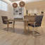 Chaise d'appoint Cantilever pour salle à manger en simili suède-1526828768