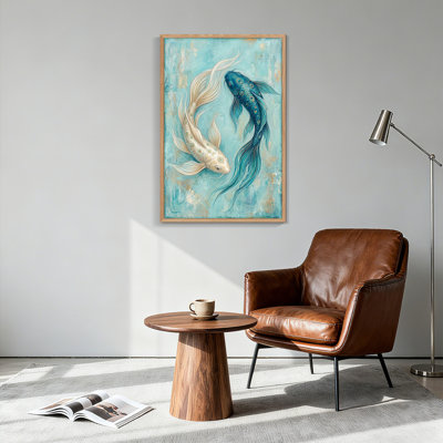 Koi Fish, reproduction d'art sur toile, ensemble de 1