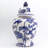 Blue Garden Bird and Blossom Ginger Jar