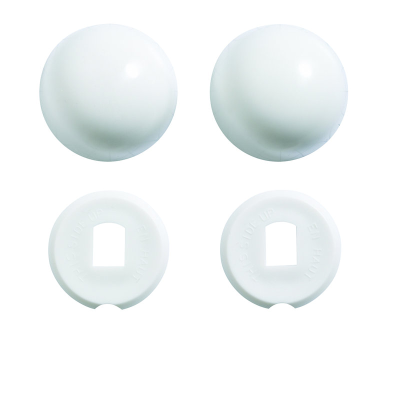 Bolt Cap Kit for Toilet, White