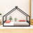 Metal House Bed With Roof And Sturdy Slats-655124696-655124697