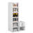 Shoe Storage Box, No Assembly Required, 6 Layers Foldable, With Transparent Door, White