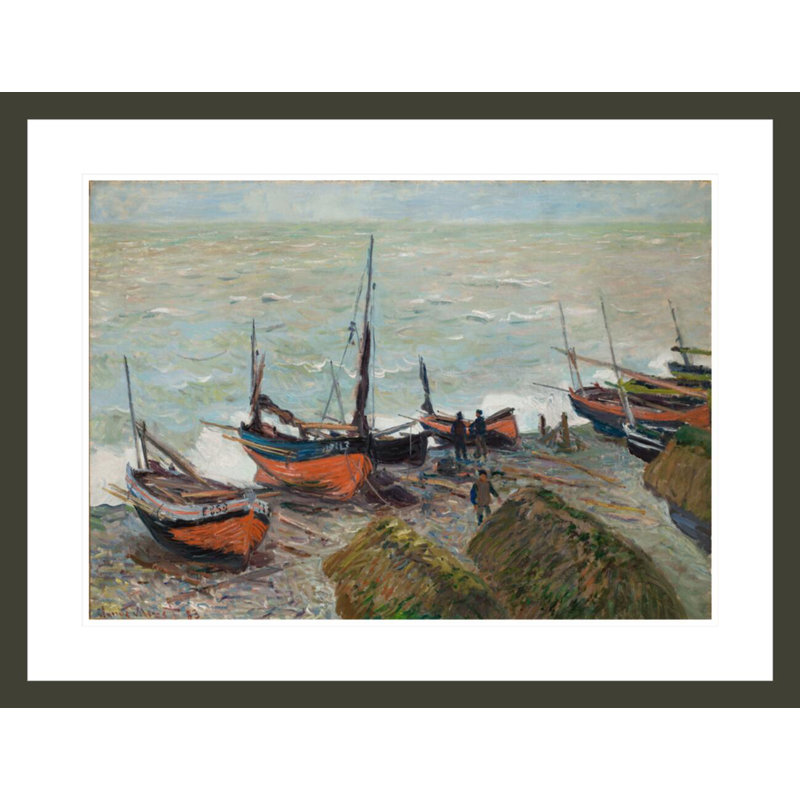 Pêche par Claude Monet - Estampe numérique encadrée, H 22,74 po x l 29,5 po