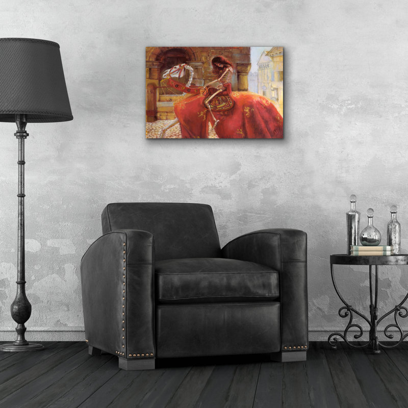 "Skelly Godiva" par Marie Marfia Fine Art, H 16 po x l 24 po x P 0,2 po