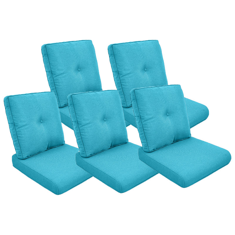Coussin de siège / dossier d'extérieur Schutt, Bleu clair, Coussin 5 places / dossier