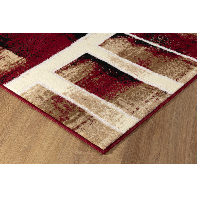 Balderston Abstract Indoor Rug, Runner 2' x 6'