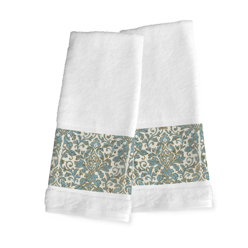 Alcuin Antique Damask Hand Towel Set By Laural Home