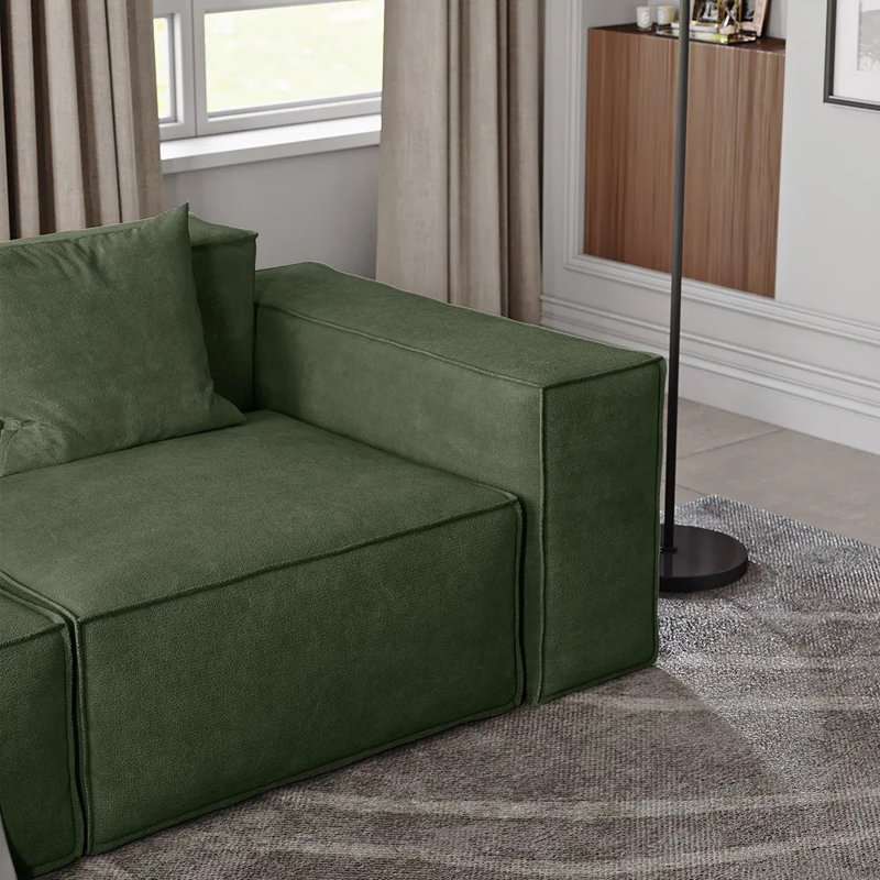 Canapé modulaire surdimensionné Barrett, Vert, 4, H 30,2 po x l 147,63 po x P 37,8 po