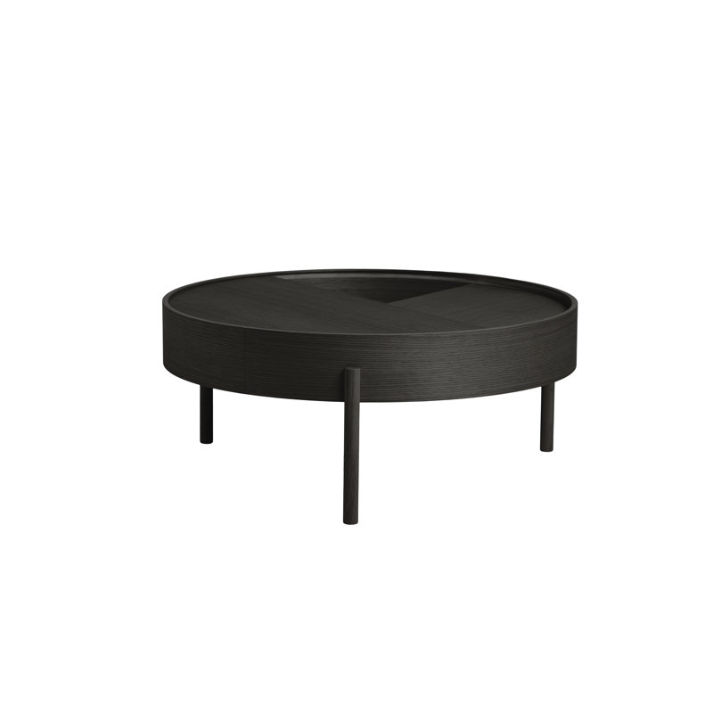 Arc Coffe Table, 15" H x 35" L x 35" W, Black