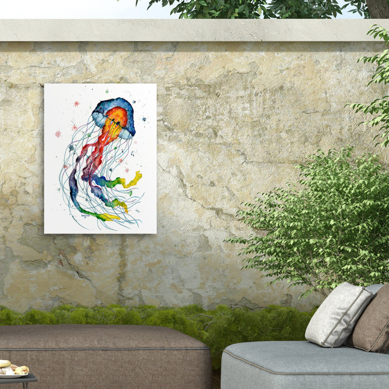 Toile pour l'extérieur «Dave Bartholet Jelly Fish», H 14 po x l 19 po