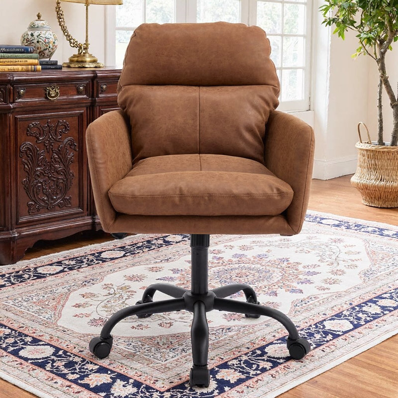 Chaise de bureau en polyuréthane - Polyvalence compacte pour votre meuble-lavabo, votre chambre à coucher ou votre coin créatif