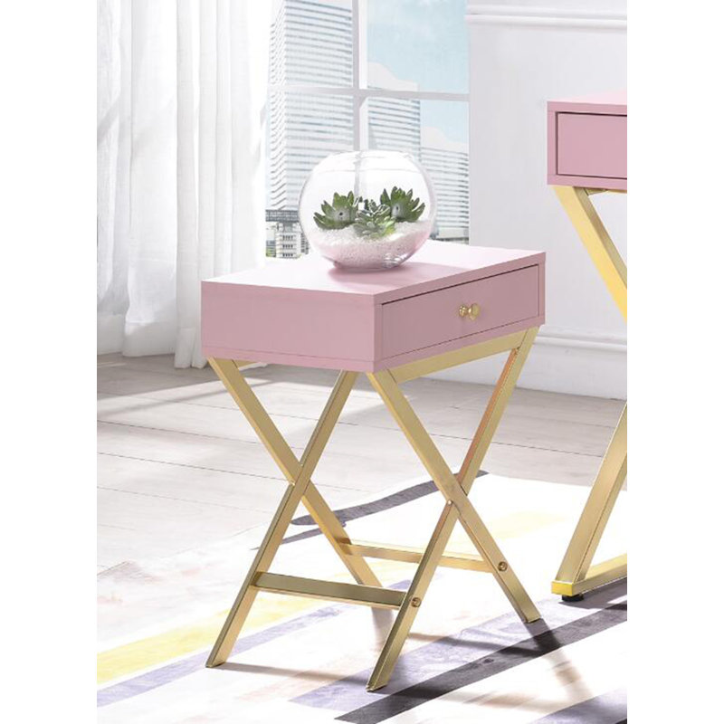 Table de bout moderne avec tiroir, table d'appoint
