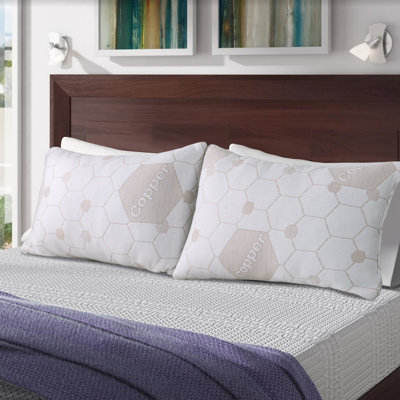 Norell Memory Foam Medium Pillow, King Pillow: 19" x 36"