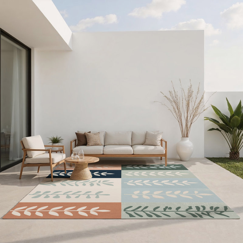 Pastel Grove Indoor And Outdoor Area Rug, Rectangle 9' x 12'