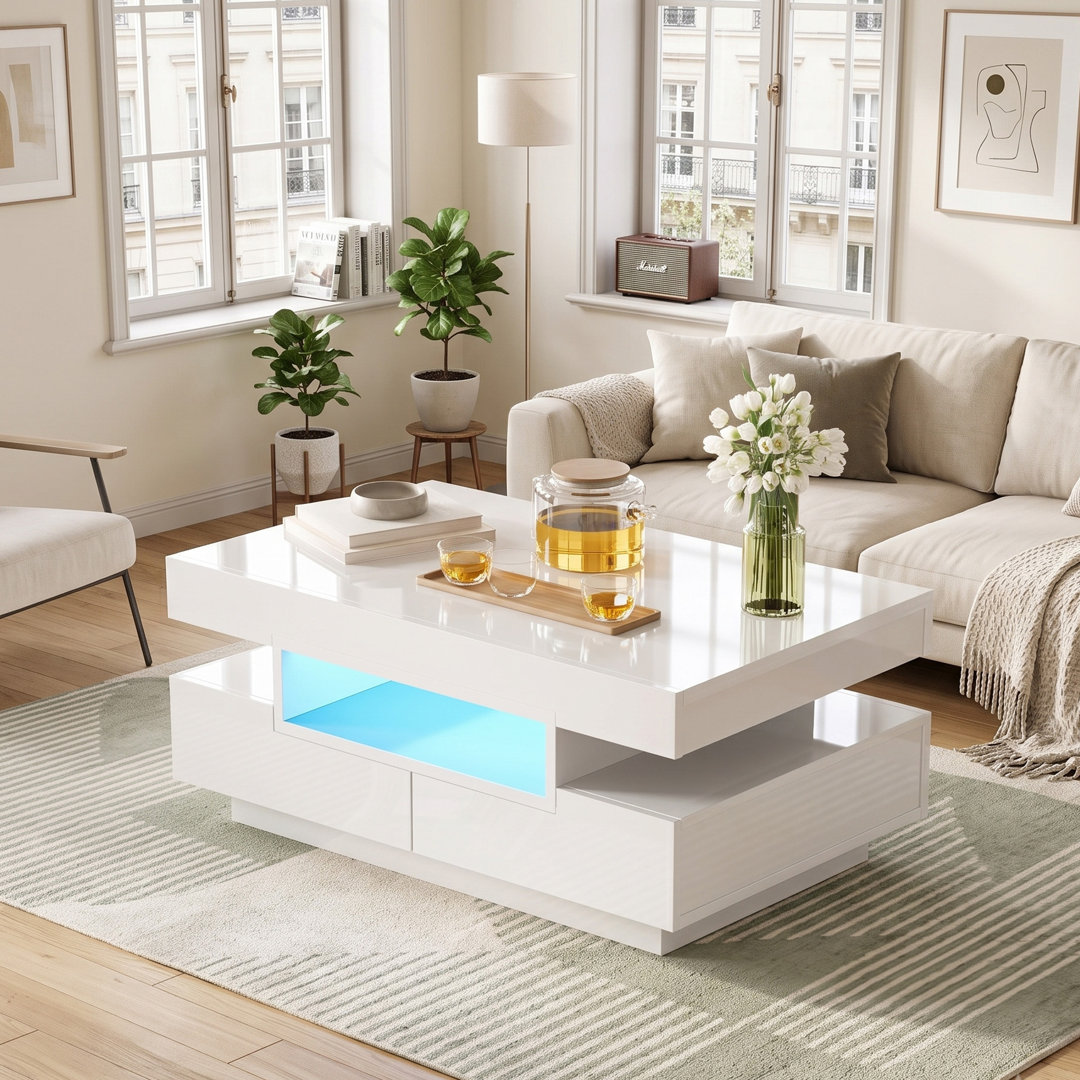 LED High Gloss Coffee Table