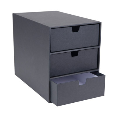 Bigso Ingrid 3-Drawer Fiberboard Desk Organizer Drawers