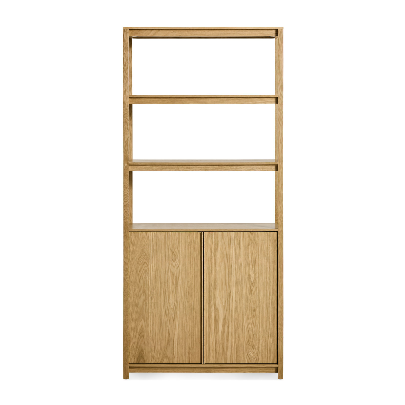Open Plan 35 " Bookcase, White Oak