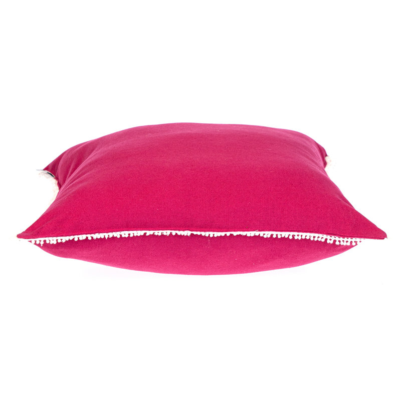 Parkland Collection Transitional Solid Pink Square 16" x 16" Pillow, Pink, 16" x 16"