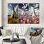 «Coral Beige Native Tipi Serenitys Refuge», 3 pièces sur toile-665561216-665561224