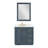 Gazsi 36" Single Bathroom Vanity Set With Grain White Engineered Stone Countertop With Mirror-1363134108