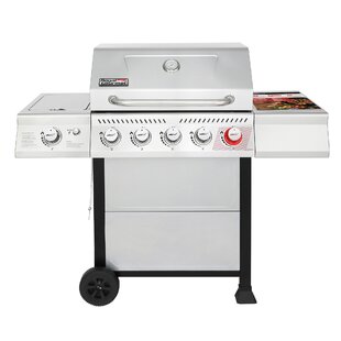 Liquid Propane Gas Grill, Stainless Steel BBQ Grill High Performance 3  Burners with Side Burner, 48,000 BTU Cart Style Perfect Patio Garden Picnic