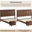 Structure de lit avec tête de lit haute et banc de rangement, lit-bateau en bois massif avec coffre de rangement de 79 po, aucun sommier nécessaire-1797191712-1797191714