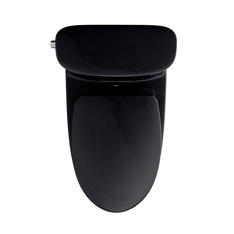 TOTO Aurora One-Piece Elongated 1.28 GPF WASHLET+ and Auto Flush Ready Universal Height Toilet with SS124 SoftClose Seat, Ebony - MS686124CEF#51