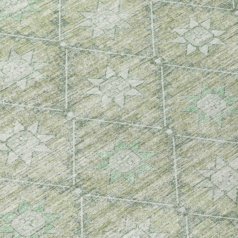 Tapis intérieur / extérieur Xhevrie lavable à la machine, Rectangle 10 pi x 14 pi