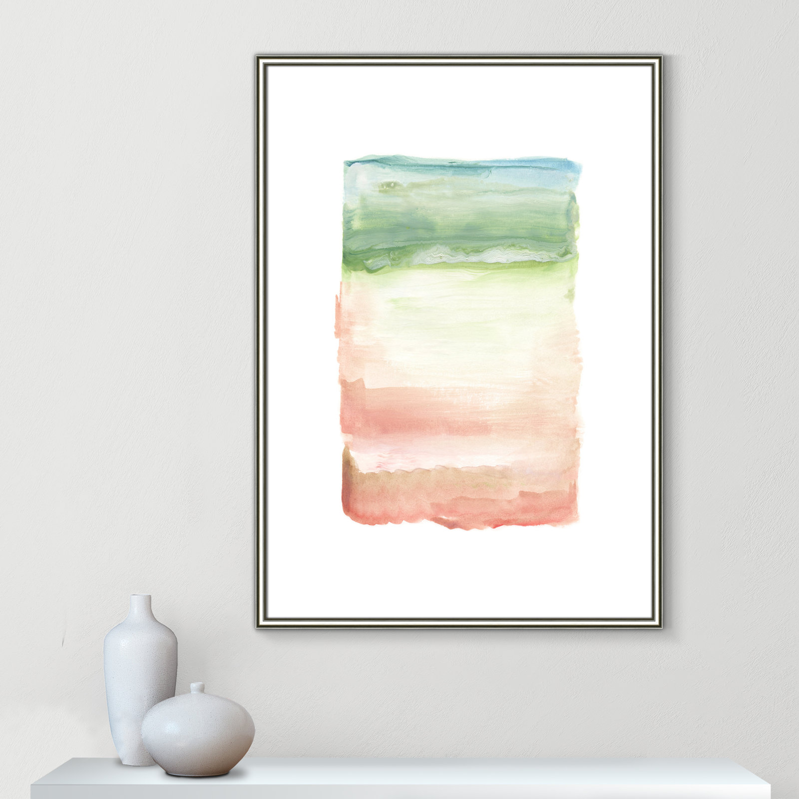 Nabi "Skye I" Print, 42.75" H x 30.75" W x 0.88" D, Silver Framed Paper