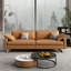 Canapé modulaire orange en cuir véritable-1583910307