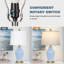 Ensemble de lampe de chevet en céramique 23 po avec ampoules-879609716