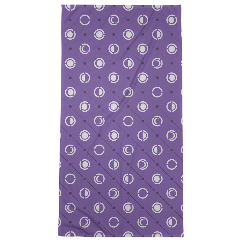 Serviette de bain Classic, Mauve foncé / noir / gris