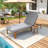 Adjustable Patio Chaise Lounges, Acacia Wood Modern Poolside Chair