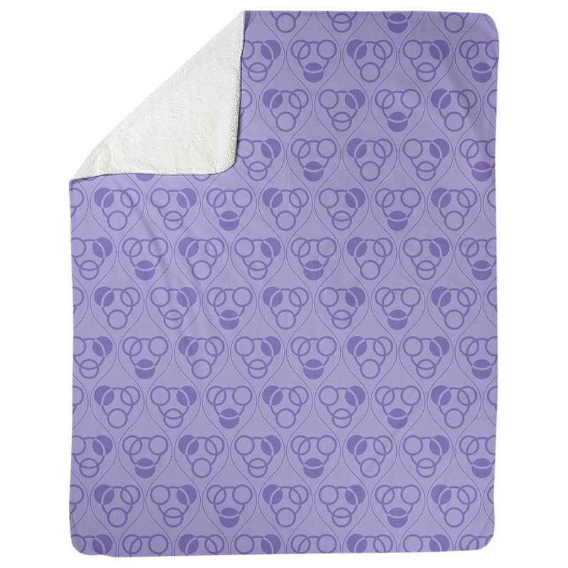 Couverture polaire à cercles classiques, l 60 po x L 80 po, Mauve
