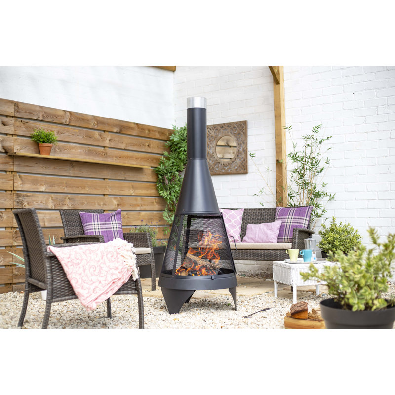 La Hacienda Mesh Colorado Steel Chimena, 160cm H x 60cm W x 60cm D