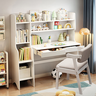 Coerd Kids Desk Learning Study Writing Desk Computer Table with Chair