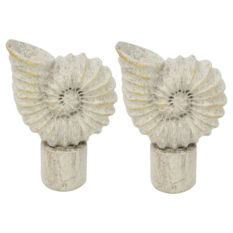 Faiteau de lampe coquillage Cezara, Blanc patiné