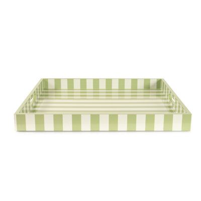 Plateau à rayures roses - Wayfair
