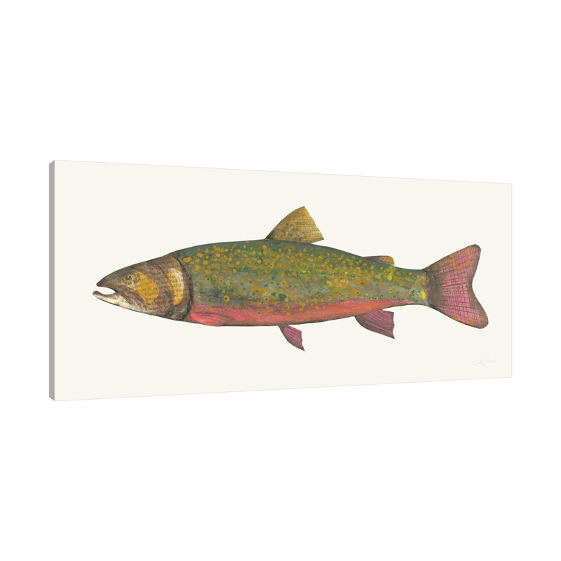 «Angling In The Stream II», toile tendue par Courtney Prahl, H 18 po x l 36 po x P 1,5 po