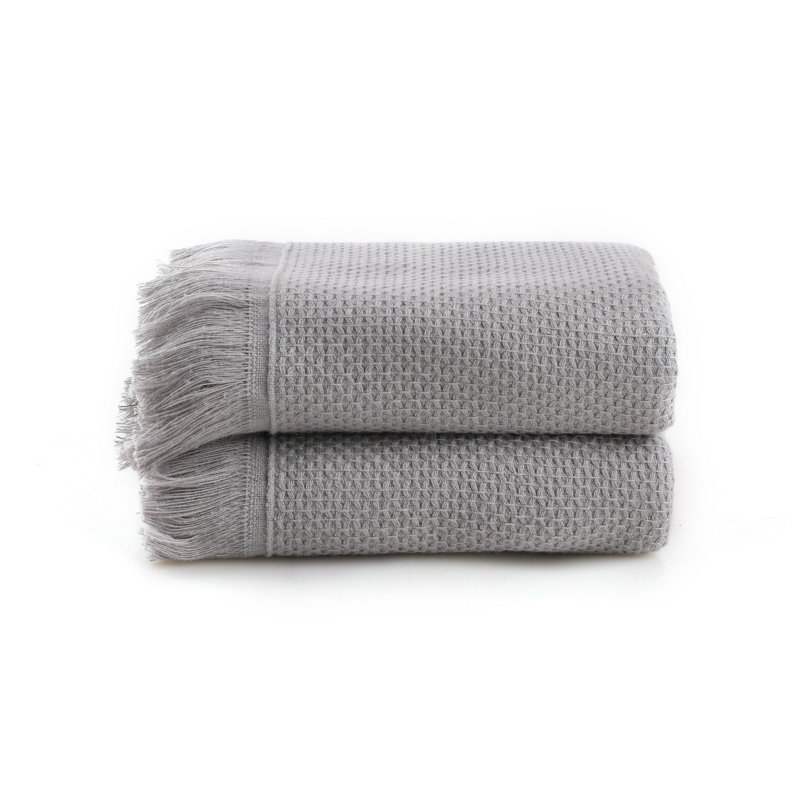 Luxury Microcotton Wash Towel Set (2 Pieces), Light Grey, 15.7 x 23.6 inches | 100% Microcotton, 17.6 oz/sq ft | Machine Washable at 104°F | Soft, Absorbent, Perfect for Home & Spa Use, Quick-Drying Design