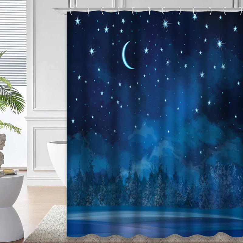 Rideau de douche Night Star, L 72 po x l 84 po