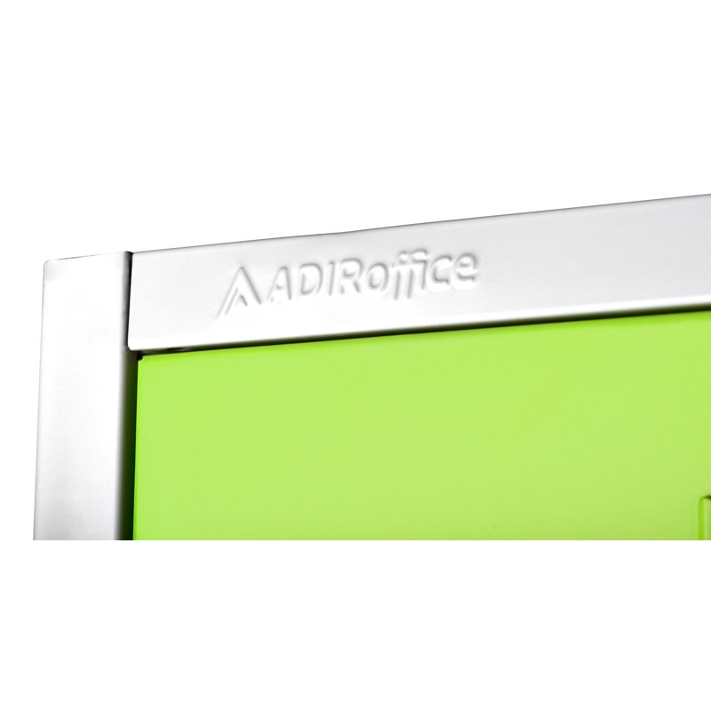Green 3-Tier Steel Storage Locker with Key Lock