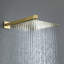 Brushed Gold Shower Faucet Set System 12" Rainfall Head Combo Kit Mixer Valve Wall Mount Tap