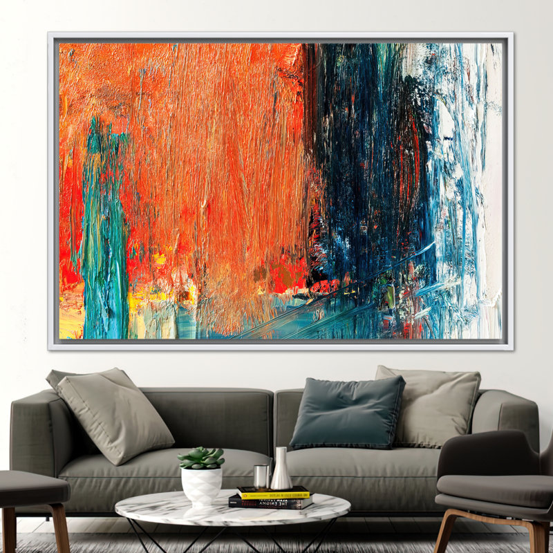 Orange, Modern Poster, Contemporary Canvas Art, Orange Art, Oil Painting Print, Abstract Orange Poster, Abstract Wall Art,