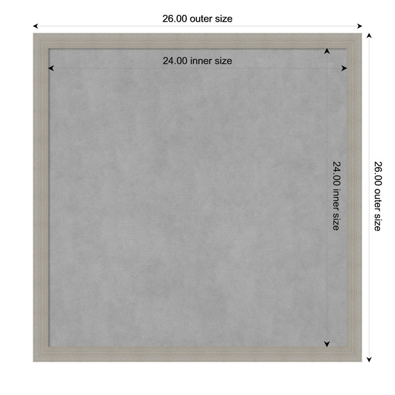 Tableau magnétique en métal Woodgrain, H 26 po x l 26 po