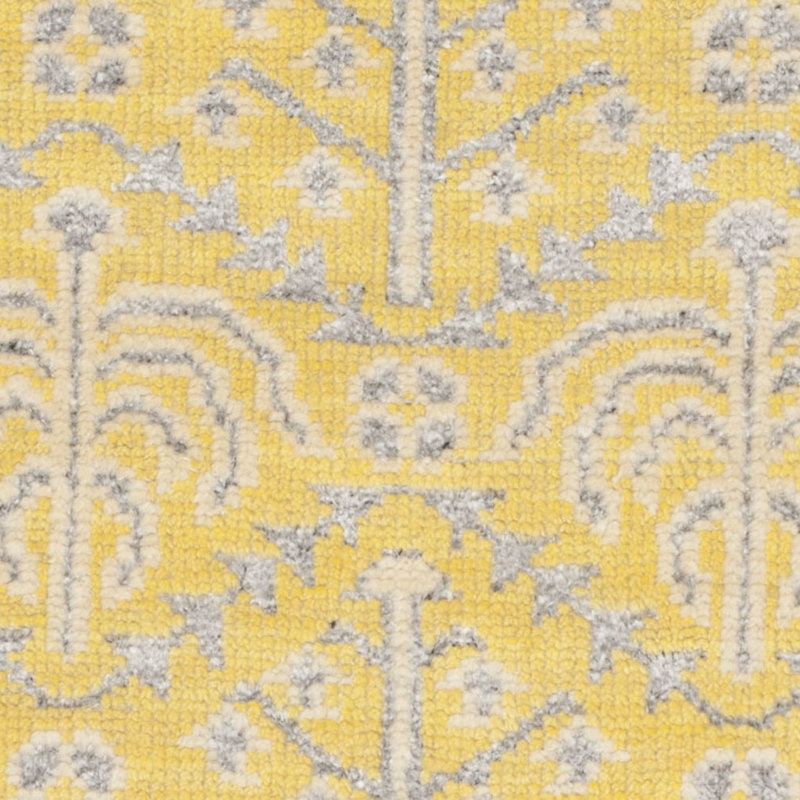 Tapis oriental en laine / viscose / coton noué à la main Brownsburg Stone Wash, Carré 6 pi