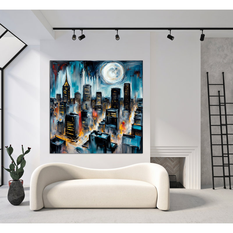 Luminous Cityscape, 24" H x 24" W