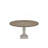 59" Round White and Gray Dining Table