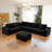 Koli Boneless 138" U-shaped Sectional Couch, Compression Cloud Couch Sofa for 7 Person, Corduroy-1967663036-1967663038